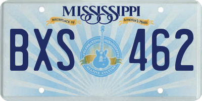 MS license plate BXS462