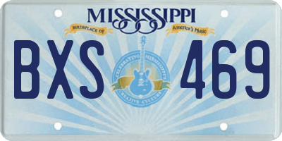 MS license plate BXS469