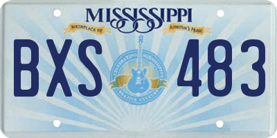 MS license plate BXS483