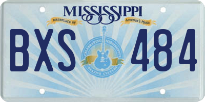 MS license plate BXS484