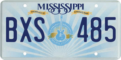 MS license plate BXS485