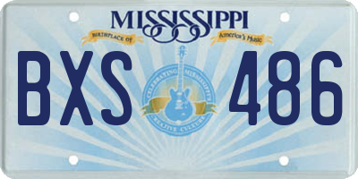 MS license plate BXS486