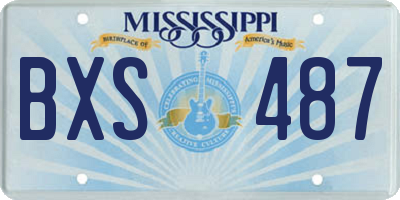 MS license plate BXS487