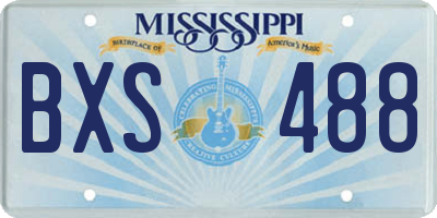 MS license plate BXS488