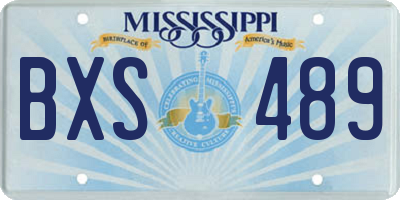 MS license plate BXS489