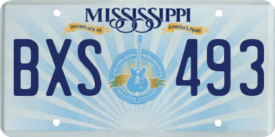 MS license plate BXS493