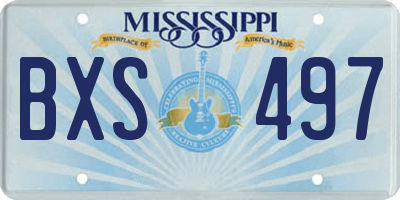 MS license plate BXS497