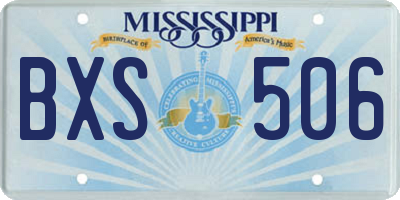 MS license plate BXS506