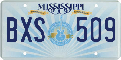 MS license plate BXS509