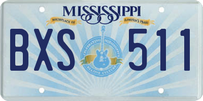 MS license plate BXS511