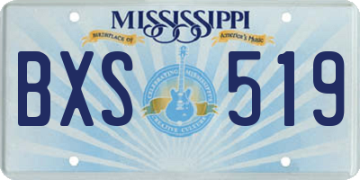 MS license plate BXS519