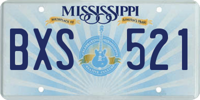 MS license plate BXS521