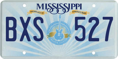 MS license plate BXS527