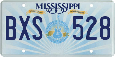 MS license plate BXS528