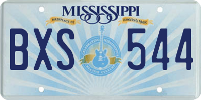 MS license plate BXS544