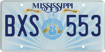 MS license plate BXS553