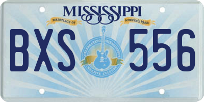 MS license plate BXS556