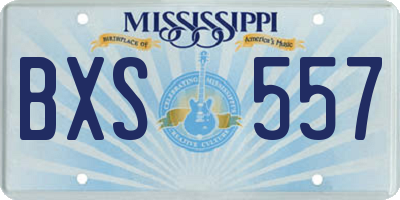 MS license plate BXS557