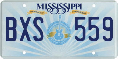 MS license plate BXS559