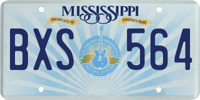 MS license plate BXS564
