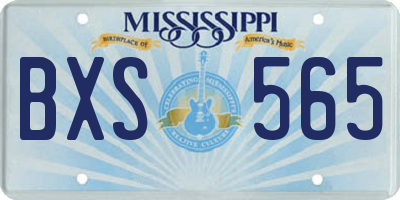 MS license plate BXS565