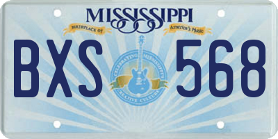 MS license plate BXS568