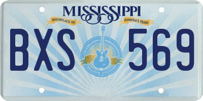 MS license plate BXS569