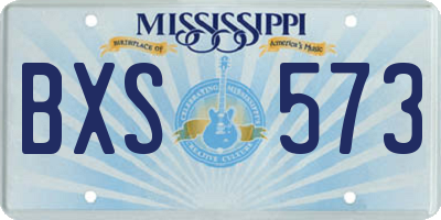 MS license plate BXS573