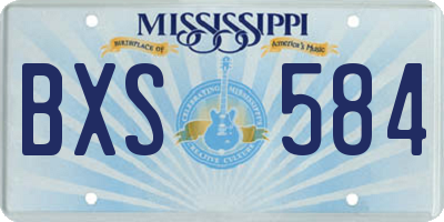 MS license plate BXS584