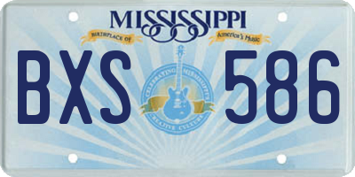 MS license plate BXS586