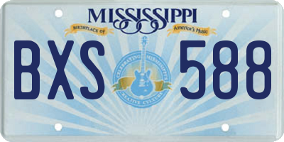 MS license plate BXS588
