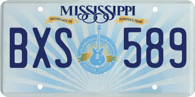 MS license plate BXS589