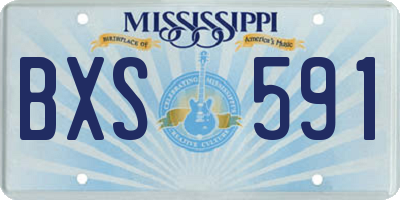 MS license plate BXS591