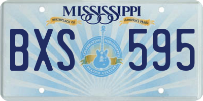 MS license plate BXS595
