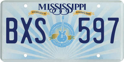 MS license plate BXS597