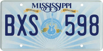 MS license plate BXS598