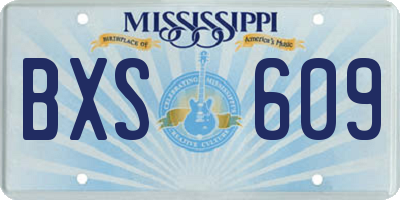 MS license plate BXS609