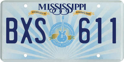 MS license plate BXS611