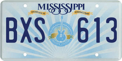 MS license plate BXS613