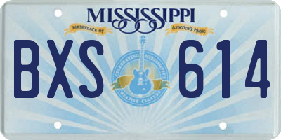 MS license plate BXS614