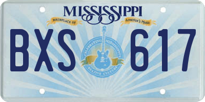 MS license plate BXS617