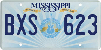 MS license plate BXS623