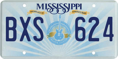 MS license plate BXS624