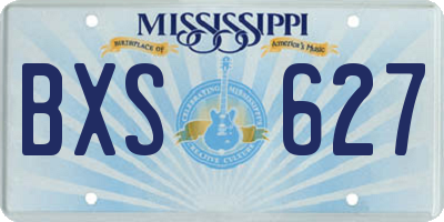 MS license plate BXS627