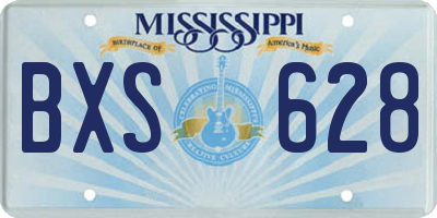 MS license plate BXS628