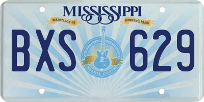 MS license plate BXS629