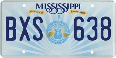 MS license plate BXS638