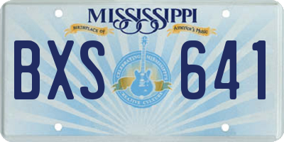 MS license plate BXS641