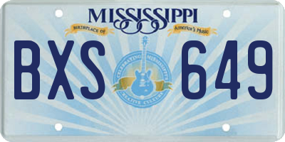 MS license plate BXS649