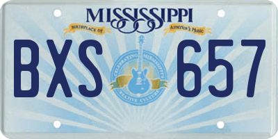 MS license plate BXS657